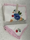 Vintage 8pc Set Appliqued   Embroidered Flower Placemats With Napkins New 1960   s