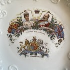 Antique King Edward Vii And Queen Alexandra Coronation Commemorative Dish 8 75   