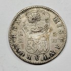 1776 Costa Rica Silver 2 Reales Female Head Counterstamp On 1775 Spain 2r  v518
