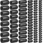 80pcs Vacuum Hose Caps - Connector Assortment - 6 Sizes - Black Rubber Cap