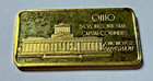 Silver 1 Oz 24k Gold Stain 999 Fine Silver Ohio 17th State Silver Bar