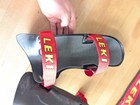 Leki Pro Race Shin Guards Black Red Made In Italy Ski Protection Junior W  Bag
