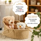 Doll Bassinet Handwoven Seagrass Moses Basket Portable Doll Carrier Natural W   