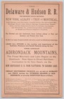 1888 Delaware   Hudson Railroad To Adirondack Mountains  Albany Ny Print Ad