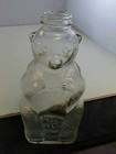 Syrup Jar Snow Crest Beverages Salem Mass Clear Glass Bear Image Bank Lid Gone