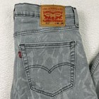 Levis 511 Jeans Mens 36x29 Gray White Leaf Print Slim Fit Stretch Denim Pants