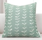  Embroidered Botanical Throw Pillow 18  X 18   pack Of 1  Light Teal-lollipop
