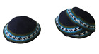 Blue Knit Yarmulke Yamaka Judaica 19 Cm Kippot Skull Cap Kippah Kipa Shabbat