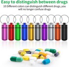 Box Keychain Medicine Pill Box Aluminum Container Holder Waterproof Case 10 Pcs