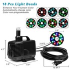 45w Led Pond Pump With Fountain Kit  792 Gph Submersible Garden Water Fountai   