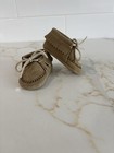 Vintage 1980s Made In The Usa Leather Baby   Toddler Size 1 Moccasins