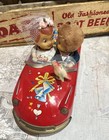 Vintage Tin Battery Operated Toy Car Japan Just Married Toy Car Tested     