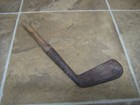 Antique Vintage Warco Putter Head - Broken Wooden Shaft  - Metal - Wood  Display