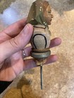 Anri Drink Pourer Bottle Stopper Carved Wooden Bar Cork Italian Women Vintage
