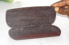 18th Vintage Eyeglasses Metal Case  Royal Cover Empty