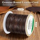 2 Rolls 100  Genuine Round Leather Cord For Jewelry Making   Leather Crafting  2