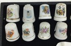 Vintage Assorted Thimbles - Ceramic Metal Pewter  lot Of 54   Preowned