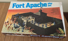 Vtg 1978 Marx 54mm Fort Apache Playset 4202 Plastic Fort   General Custer Figure