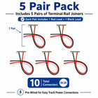 Ho Scale Track Power Feeders 5 Pair Pre-wired Terminal Rail Joiners Code 100 83