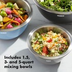 Oxo Good Grips 3-piece Stainless Steel Mixing Bowl Set Blue gray 4 7l Multi Size