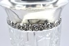 Antique Tiffany   Co Sterling Silver Abp American Brilliant Cut Glass Vase