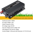 1000w Pure Sine Wave Inverter 24v Power Converter Truck Rv Solar Motor Camp Car