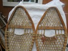Vintage  Wooden Pair Of Snowshoe  13 X 43   Chalet Decor   5294