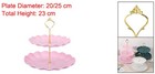 2-tier Cupcake Stand Holder 20 25cm Tiered Serving Tray Pink Ripple