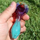 4  tobacco Pipe Glass Smoking Pipe Gorgeous Bowl Collectible Handmade Pipes