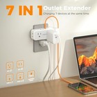 Multi Plug Outlet Extender Wall Surge Protector With 4 Ac 3 Usb Ports Charging