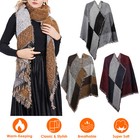 Large Stylish Winter Warm Scarf Thick Soft Wrap Cape Shawl Oversized Xmas Gift