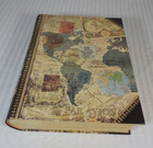 Punch Studio  vintage Maps Of The World  Faux Book Keepsake Box  13 x11 x3 25 