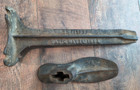 Vintage Antique Shoemaker Cobbler Shoe Stand Cast Iron 2 Pieces  may 1st 1894 