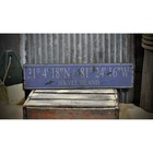 Custom Beach Latitude Longitude Sign -rustic Hand Made Vintage Wooden