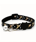 2 Breakaway Collars For Cats With Bells  8 Colors   Moons And Stars  Adj Size
