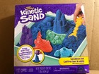 Kinetic Sand Sandbox Set 1lb Blue Play Sand Sandbox Storage 4 Molds Lot Of 4x