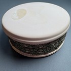 Vintage Franco Zarri Italy Scented Body Powder Box Puff Pink Vanity 5 75   
