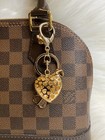 Heart Keychain Bag Charm Bling Rhinestone Purse Keyring Birthday Gift