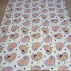 Vintage Disney Cinderella Prince Charming Heart Twin Bed Flat Sheet Rare 91x66   