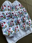 Ukrainian Embroidered Dress Vyshyvanka Puffed Sleeves Pansy Berry Motif