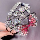 10pcs Sparkling Rhinestone Headband Dainty Crystal Hair Hoop Bridal Party