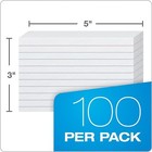 Ruled On Front Lined Index Cards  White  3x5 Inch Card  100-count