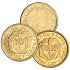 Colombia Gold 5 Pesos  2355 Oz - Avg Circ Random Date