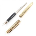 Near Mint Parker Sonnet Check Pattern 14k F Nib Fountain Pen Gold France