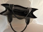 Lambertson Truex Black Leather Handbag Tote Made In Italy