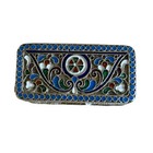 Antique Russian Imperial Silver And  Double Sided Enamel Snuff Box  Circa 1900