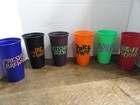Nos Starbucks Halloween 2013 6 Plastic Cups W sentiments glow In The Dark Lids