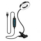 Clip On Usb Lamps Desk Lamp  Led Ring Light 360   Flexible Gooseneck Night Light