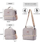 New Momigo Breast Pump Bag Backpack Cooler Double Layer Work Milk Storage Grey