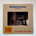 Vintage 1982 Slide Woman In Pink Gown With Decorated Dining Room